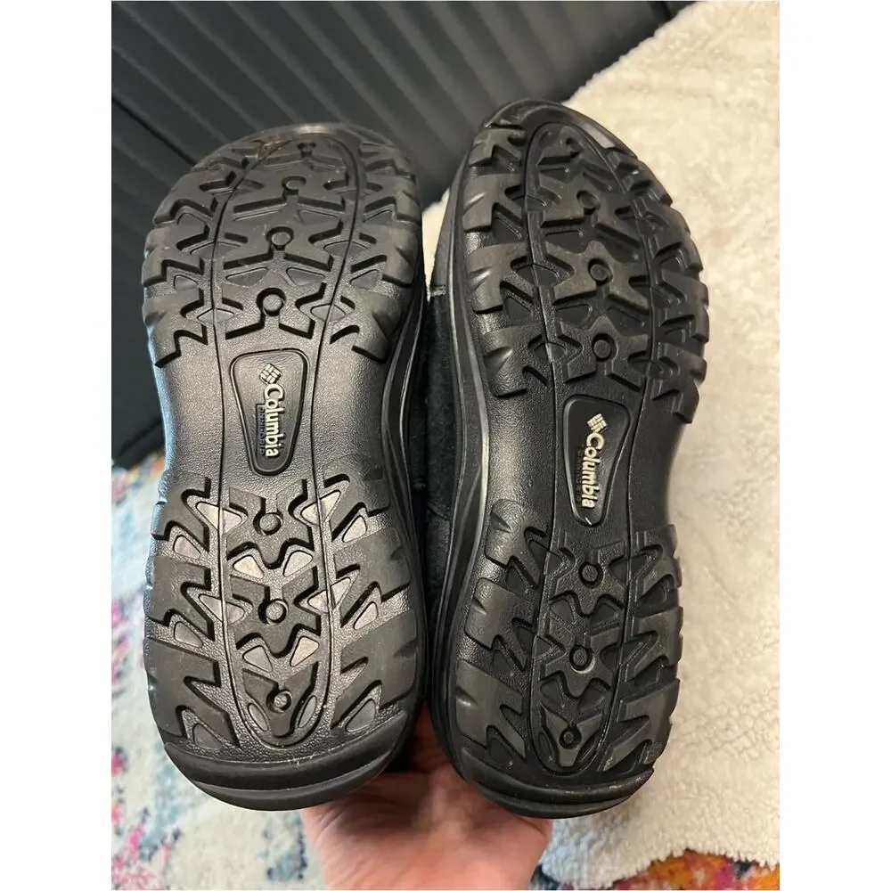 Columbia Ice Maiden II Winter Snow Boots Black Grey Waterproof Size 9.5